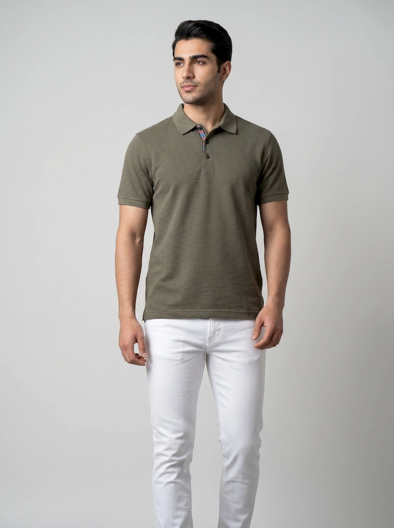 تیشرت 3 دکمه مردانه 3936